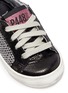 Detail View - Click To Enlarge - P448 - Glitter mesh panel leather toddler sneakers