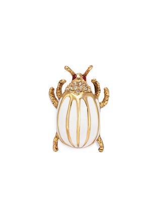 Main View - Click To Enlarge - KENNETH JAY LANE - Glass crystal stripe beetle pin
