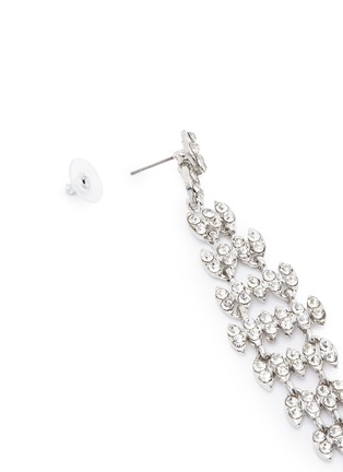 Detail View - Click To Enlarge - KENNETH JAY LANE - Glass crystal diamond shaped drop earrings