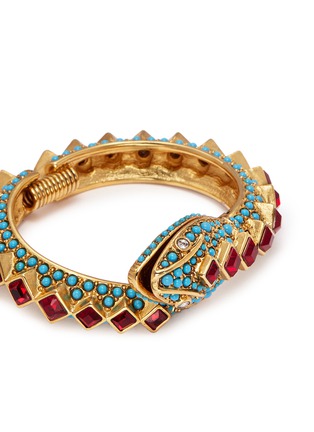 Detail View - Click To Enlarge - KENNETH JAY LANE - Embellished snake bracelet