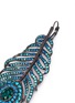 Detail View - Click To Enlarge - KENNETH JAY LANE - Glass crystal peacock feather shaped drop earrings