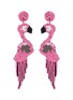 Main View - Click To Enlarge - KENNETH JAY LANE - Beaded flamingo drop earrings