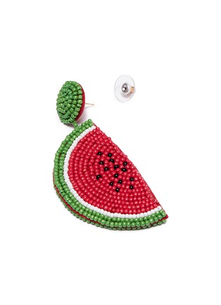 Detail View - Click To Enlarge - KENNETH JAY LANE - Beaded watermelon slice drop earrings