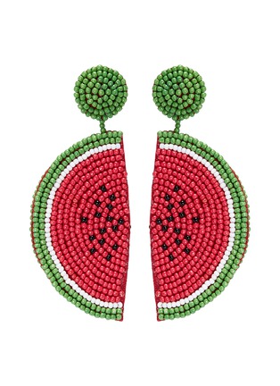 Main View - Click To Enlarge - KENNETH JAY LANE - Beaded watermelon slice drop earrings