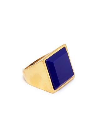Main View - Click To Enlarge - KENNETH JAY LANE - Lapis square stone ring