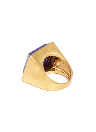 Figure View - Click To Enlarge - KENNETH JAY LANE - Lapis square stone ring