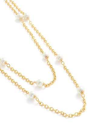 Detail View - Click To Enlarge - KENNETH JAY LANE - Glass pearl tiered necklace