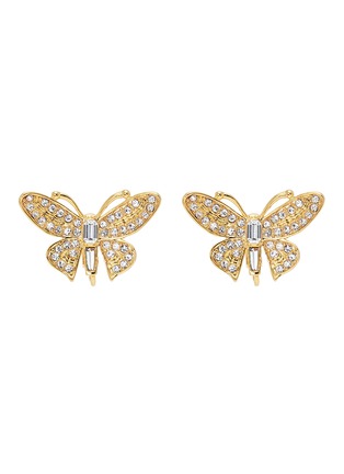 Main View - Click To Enlarge - KENNETH JAY LANE - Glass crystal butterfly earrings