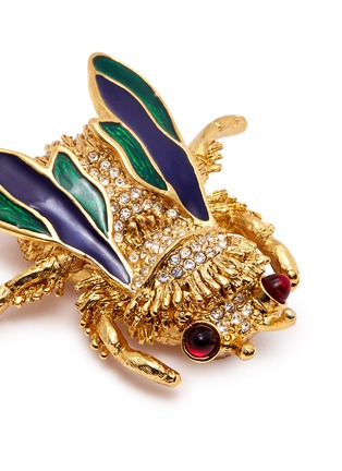Detail View - Click To Enlarge - KENNETH JAY LANE - Glass crystal insect pin