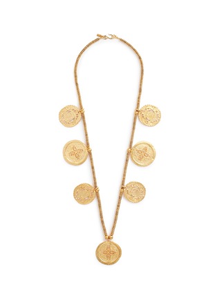Main View - Click To Enlarge - KENNETH JAY LANE - Hammered coin necklace