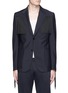 Main View - Click To Enlarge - GUCCI - Fringe trim mohair-wool blazer