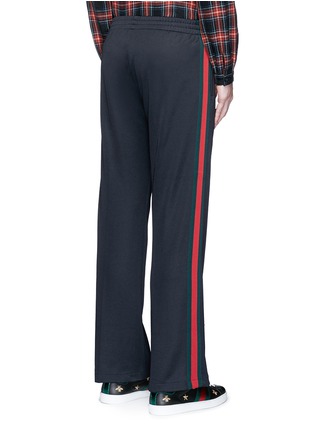 Back View - Click To Enlarge - GUCCI - Stripe trim jogging pants