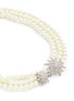 Detail View - Click To Enlarge - KENNETH JAY LANE - Glass crystal pavé starburst glass pearl necklace