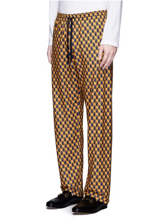 Front View - Click To Enlarge - GUCCI - Geometric print jogging pants