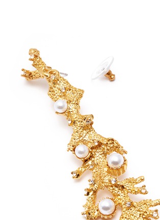 Detail View - Click To Enlarge - KENNETH JAY LANE - Glass pearl crystal branch drop earrings