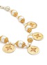 Detail View - Click To Enlarge - KENNETH JAY LANE - Hammered coin glass pearl necklace