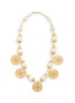 Main View - Click To Enlarge - KENNETH JAY LANE - Hammered coin glass pearl necklace