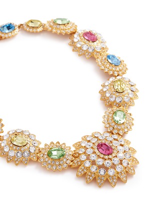 Detail View - Click To Enlarge - KENNETH JAY LANE - Glass crystal floral station necklace
