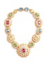 Main View - Click To Enlarge - KENNETH JAY LANE - Glass crystal floral station necklace