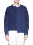 Main View - Click To Enlarge - SAFE SUNDAY X LANE CRAWFORD - Drawstring sleeve reverse panel asymmetric sweatshirt