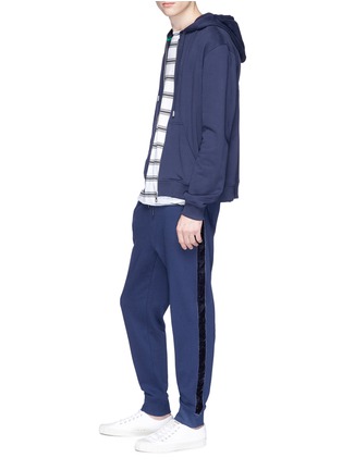 Figure View - Click To Enlarge - SAFE SUNDAY X LANE CRAWFORD - Velvet outseam sweatpants