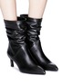 Figure View - Click To Enlarge - STUART WEITZMAN - 'Demibenatar' ruched leather ankle boots