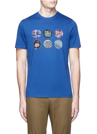 Main View - Click To Enlarge - PS PAUL SMITH - 'Badges' print organic cotton T-shirt