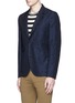 Front View - Click To Enlarge - PS PAUL SMITH - Heart jacquard cotton-wool blazer