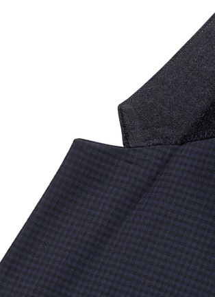 Detail View - Click To Enlarge - PS PAUL SMITH - Slim fit micro check wool blazer