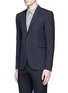 Front View - Click To Enlarge - PS PAUL SMITH - Slim fit micro check wool blazer