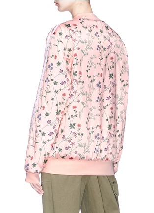 Back View - Click To Enlarge - ADIDAS - Reversible floral print bomber jacket