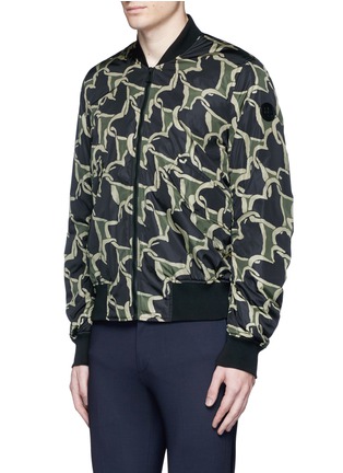 Front View - Click To Enlarge - PS PAUL SMITH - 'Chain-link Heart' print bomber jacket