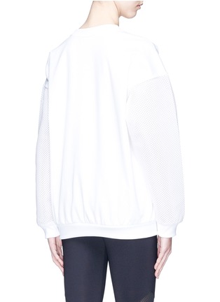 Back View - Click To Enlarge - ADIDAS - 'CLRDO' mesh panel sweatshirt