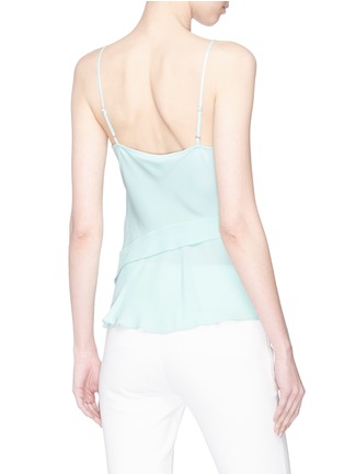Back View - Click To Enlarge - THEORY - Asymmetric mock wrap silk georgette camisole top