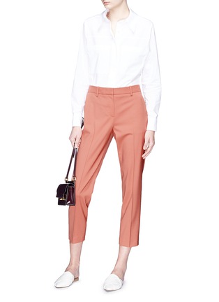 Figure View - Click To Enlarge - THEORY - 'Treeca 2' cropped wool pants