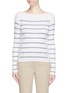 Main View - Click To Enlarge - THEORY - Stripe Merino wool blend rib knit sweater