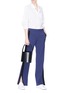 Figure View - Click To Enlarge - THEORY - Snap stripe outseam twill pants