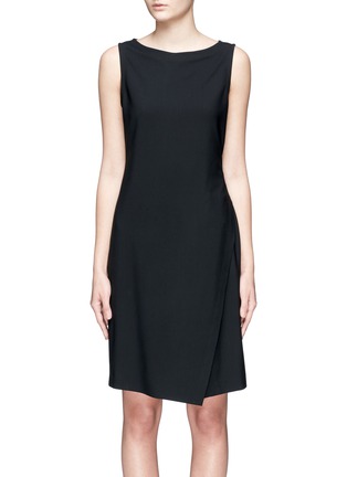 Main View - Click To Enlarge - THEORY - 'Risbana' mock wrap wool suiting shift dress