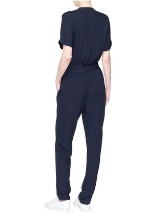 Figure View - Click To Enlarge - THEORY - Belted cargo shirt silk jumpsuit