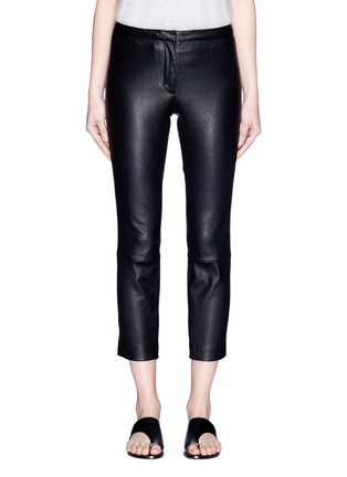 Main View - Click To Enlarge - THEORY - 'Classic Skinny' cropped leather pants