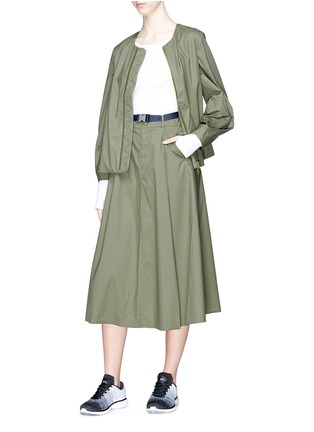 Figure View - Click To Enlarge - PHVLO - Quick-release buckle rainproof midi skirt