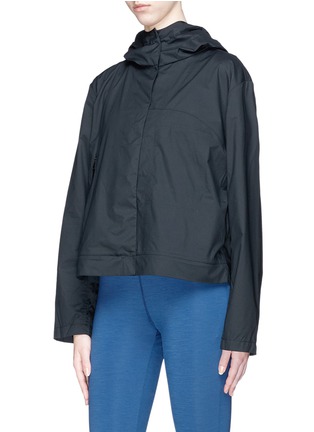 Detail View - Click To Enlarge - PHVLO - Detachable hem hooded rainproof coat
