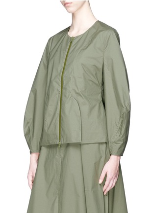 Detail View - Click To Enlarge - PHVLO - Ruffled waist bag rainproof jacket