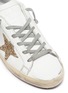 Detail View - Click To Enlarge - GOLDEN GOOSE - 'Superstar' glitter star leather sneakers
