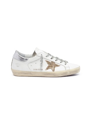 Golden Goose | 'Superstar' glitter star leather sneakers | Women | Lane ...