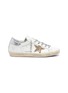 Main View - Click To Enlarge - GOLDEN GOOSE - 'Superstar' glitter star leather sneakers