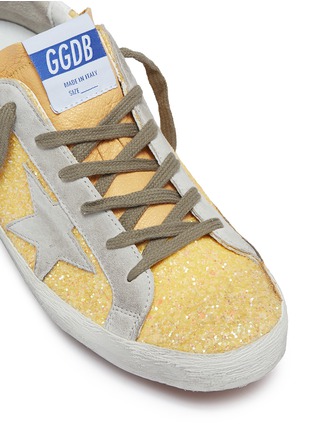 Detail View - Click To Enlarge - GOLDEN GOOSE - 'Superstar' glitter coated leather sneakers