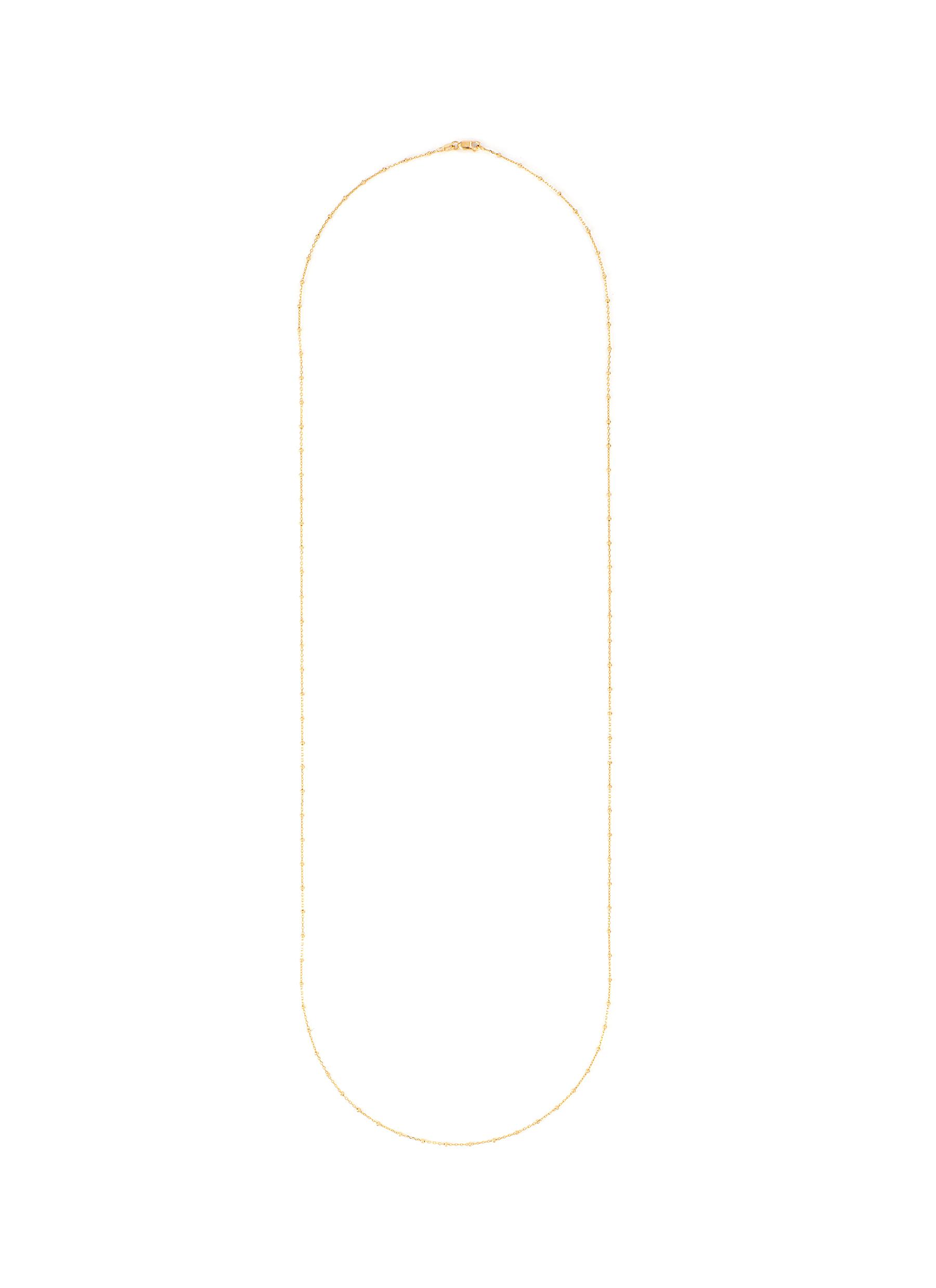 Loquet London 14k Gold Dotted Chain Necklace