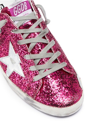 Detail View - Click To Enlarge - GOLDEN GOOSE - 'Superstar' glitter coated leather sneakers