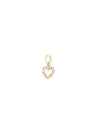Main View - Click To Enlarge - LOQUET LONDON - Diamond 18k yellow gold heart talisman charm